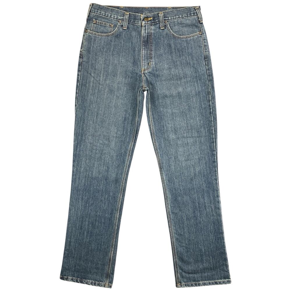 Carhartt Relaxed Fit Men’s Jeans 36x34 Dark Wash Durable Workwear Denim